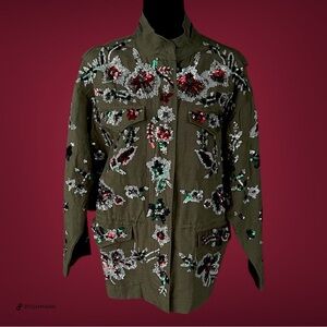 💖 Zara Embellished Utility Jacket 💖